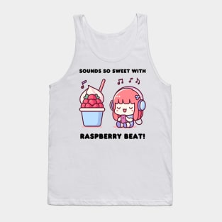 Raspberry Beat - Kawaii style raspberry sorbet Tank Top